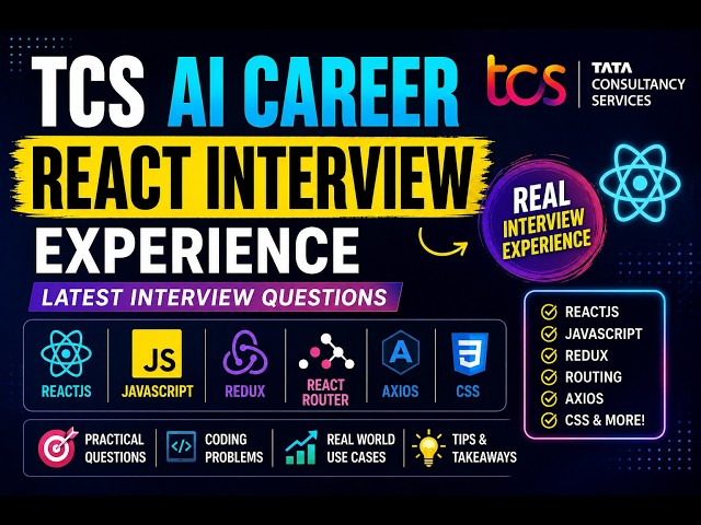 TCS AI Career React Interview Experience 2026 | Latest ReactJS Frontend Interview Questions | React