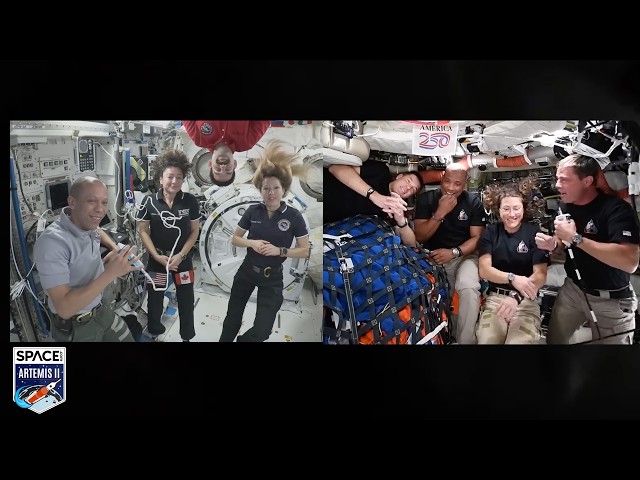 Artemis II crew calls International Space Station in historic first