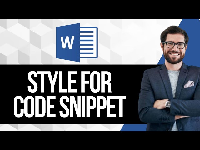 How to Create Style for code snippet box in Word