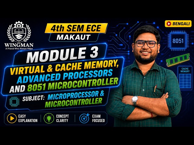 Module 3  - Virtual & Cache Memory, Advanced Processors and 8051 Microcontroller | MPMC 4th Sem ECE