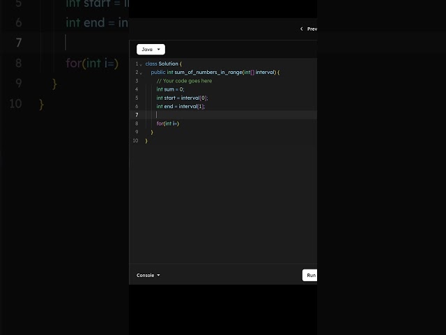 Sum of Numbers in a Range in Java | Easy Java Coding Question