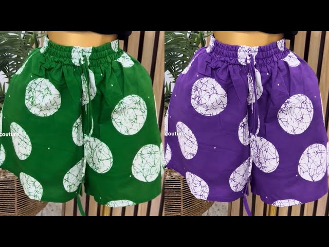 How to cut and sew a short pant with elastic waist and drawstring | Beginners friendly 