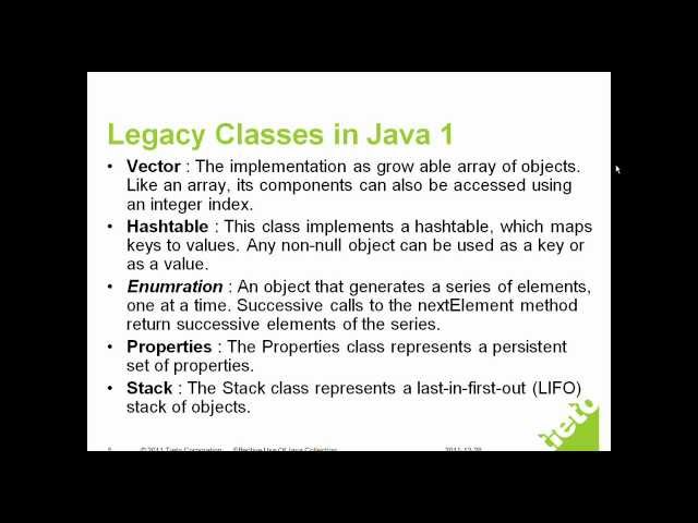 Advance Java Series Effective use of Collection Framework - Legacy Classes in Java 1