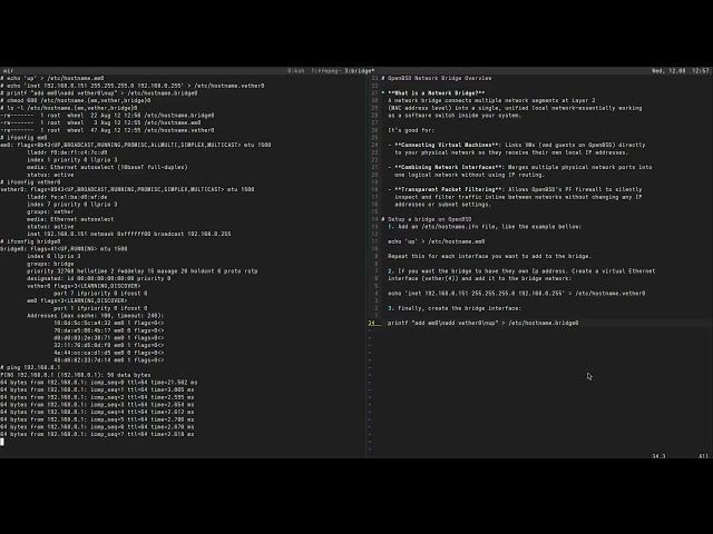 How to Setup an OpenBSD Network Bridge Interface
