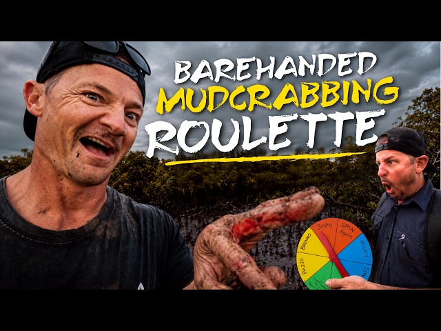 BAREHAND MUD CRAB ROULETTE - People Get BITTEN!!