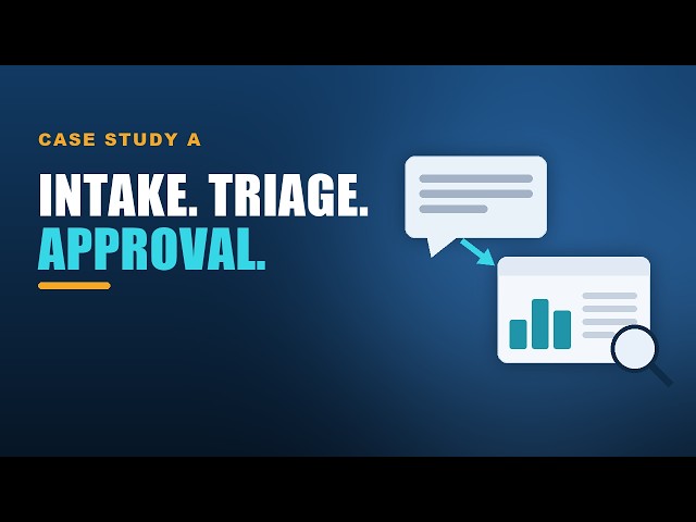 Case Study: Intake, Triage and Approval End to End