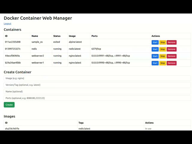 Docker Desktop using python and JavaScript