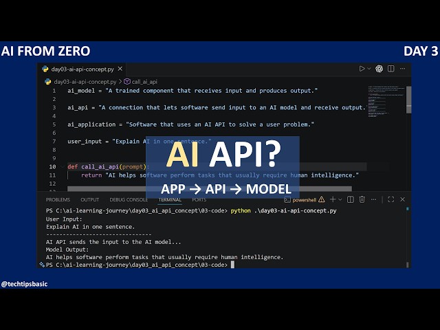 AI From Zero Day 3: What Is an AI API? Explained with Python