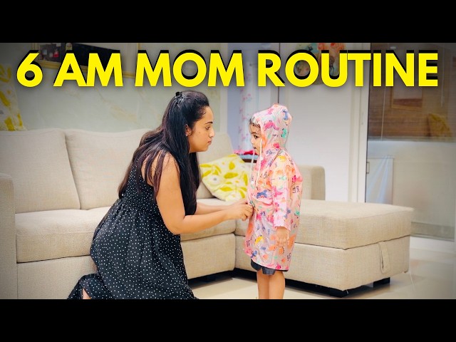 My 6AM Daily Mom Routine | Tiffin Pack, Toddler Monsoon Care, School talks, Carrot Rice & More