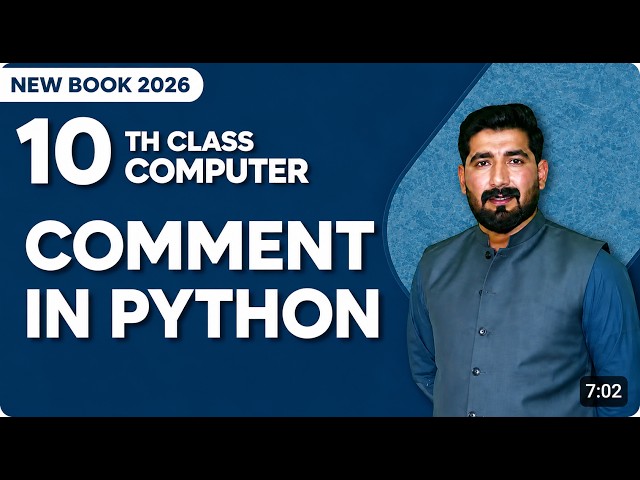 Chapter 3 Class 10th | Basic Python Syntax and Structure | Comments | New Book 2026 | Computer 2026
