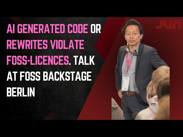 AI generated Code or Rewrites violate FOSS-Licences. Talk at FOSS Backstage Berlin
