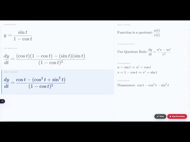Class 12 Maths CH-2 EX-1 Q-4 | Derivative of Trigonometric Quotient