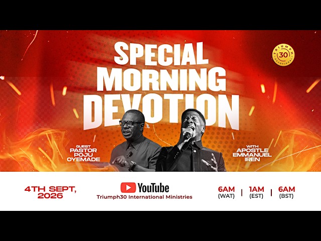 SPECIAL MORNING DEVOTION WITH PASTOR POJU OYEMADE | JAMES 1 COMMENTARY | 4TH  SEPTEMBER  2026