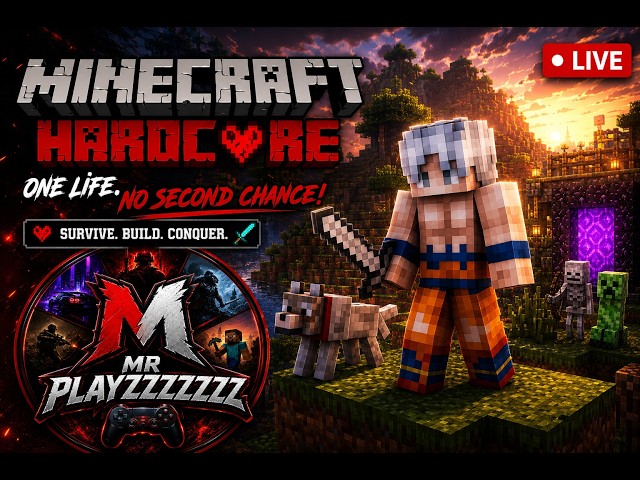 🔴 MINECRAFT HARDCORE LIVE #1 | One Life. No Second Chance! 💀 | New World Begins! |