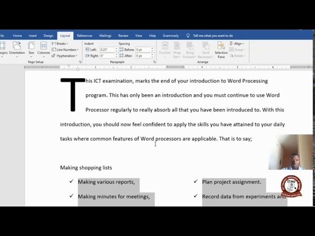 UNEB 2018 Sub ICT S850/2 Word Processing Practical Question by Mutyaba Daniel -ITAU Elearning