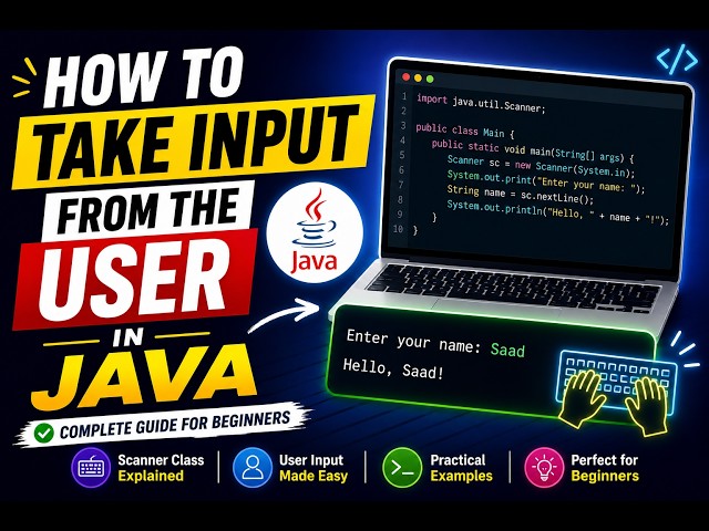 Taking User Input in Java | Java Scanner Class Tutorial #java #programming #javatutorial