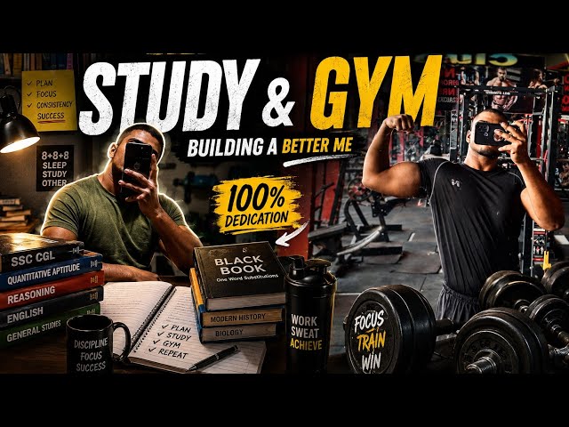 Study + Gym Routine | SSC CGL 2026 Preparation | Daily Routine Vlog