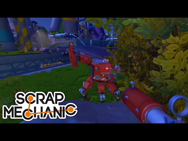 Being Chased Down by a Farmbot! - Scrap Mechanic Ep 8