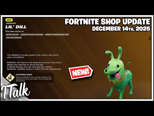 Fortnite Shop *NEW* LIL' DILL PET! [December 14th, 2025] (Fortnite Chapter 7)