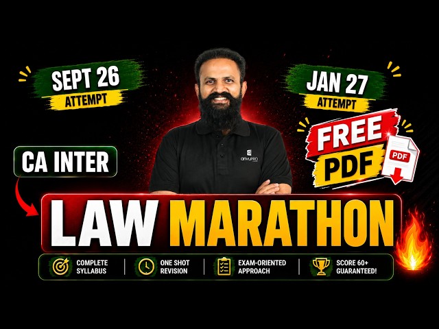 CA Inter Law Marathon 🔥 | Sept 2026 & Jan 2027 | Full Revision | CS Sai