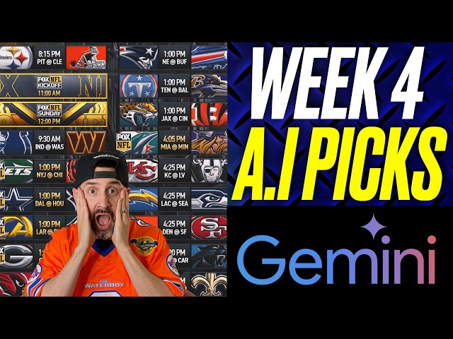 WEEK 4 PICKS for Every NFL Game USING GOOGLE AI