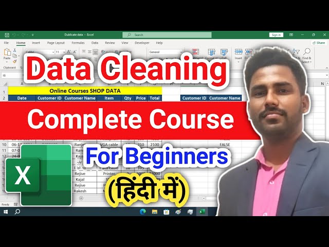 Data Cleaning in Excel Full Course - in Hindi || excel me data cleaning kaise kare || Data Cleaning