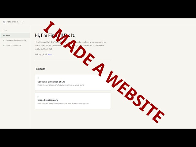 I built a website so you can test my projects