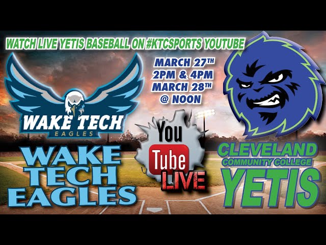 CCC Yetis vs Wake Tech CC - Game 2/3 - Juco baseball on KTC Broadcasting