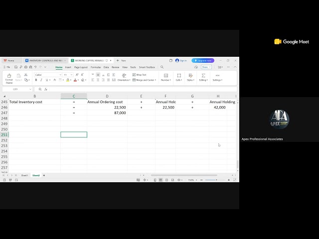 FM NOV. 2026 DIET WORKING CAPITAL - INVENTORY CONTROL AND MANAGEMENT