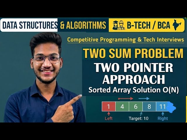 Two Sum Problem in Java |Two Pointers ||Brute Force & Optimized Approach | DSA 