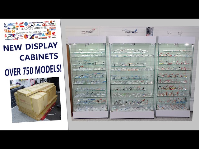 Displaying 750+ 1:400 Scale Model Airliners - New Glass Display Cabinets