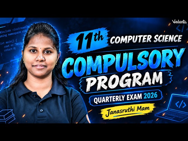 11th Computer Science | Important Compulsory Programs | Quarterly Exam 2026 | Janasruthi Ma'am
