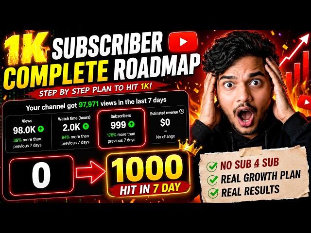 🚀 0 to 1,000 Subscribers in 7 Days – My Exact YouTube Growth Plan