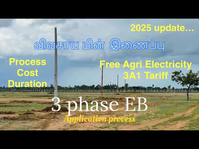 விவசாய மின் இணைப்பு | Agriculture Electricity | Free electricity| 3A1 Tariff | EB connection #EB