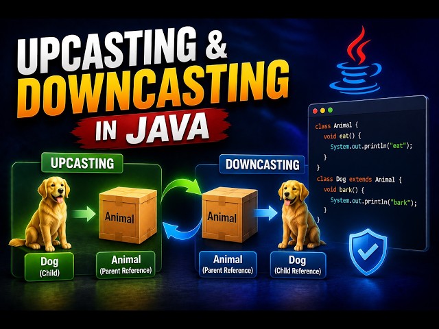 # 48 _ Upcasting and Downcasting in Java | Object Typecasting Explained