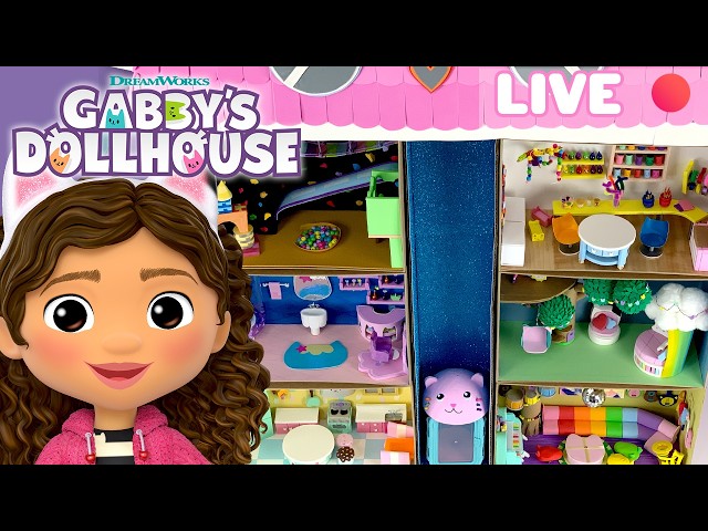 Crafting a Mini Gabby's Dollhouse! 🔴24/7 Marathon of Gabby's Best DIYs! | GABBY'S DOLLHOUSE