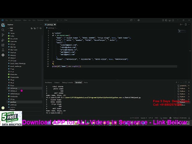 Day- 20 Python Programming for Data Analysis - Text Handle