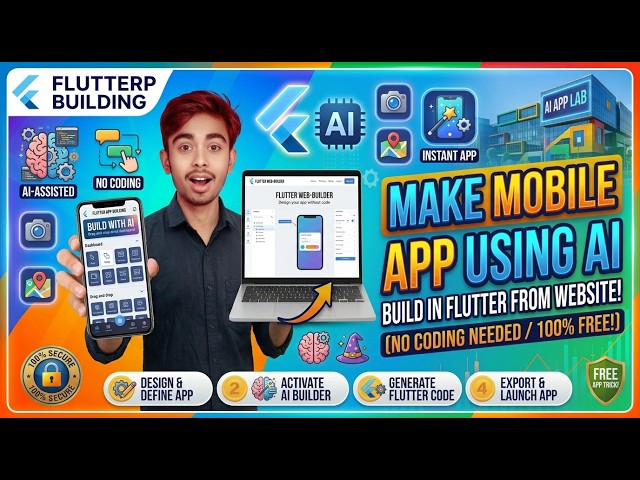 How to Make Mobile app Using AI | No Need Knowledge of Coding | Free app Make | Using Flutter App