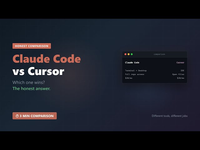 Claude Code vs Cursor — The Honest Comparison (2026)