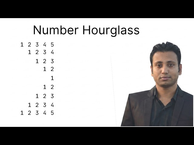 C Programming Tutorial 5.170: Pattern | Part 26 (Number Hourglass)