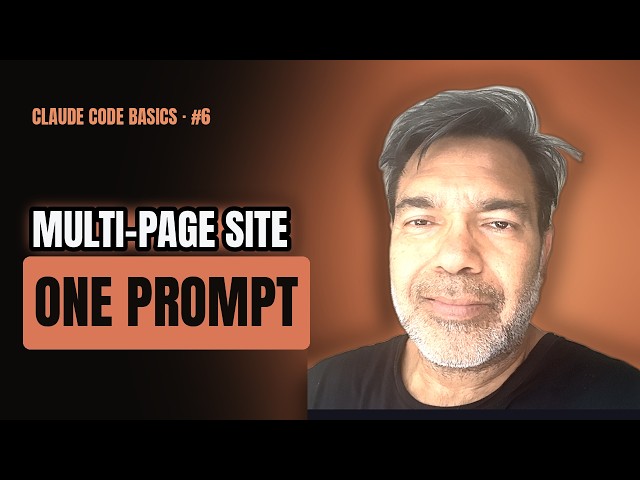 Claude Code Basics #6: Build a Multi-Page Website in Minutes