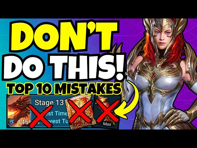 DON'T Make These TOP 10 Beginner MISTAKES!!! [Raid: Shadow Legends]