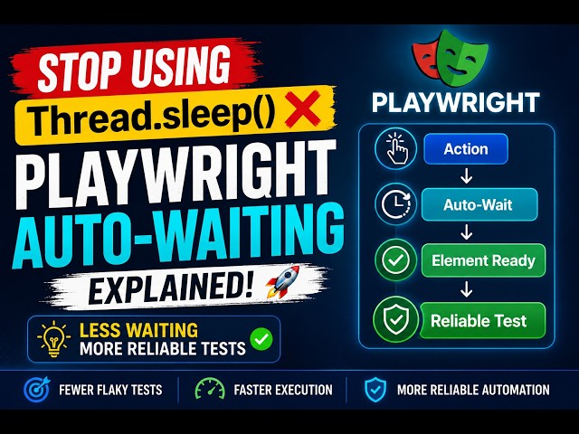 Playwright Auto-Waiting Explained  | No More Thread.sleep() | Playwright Java