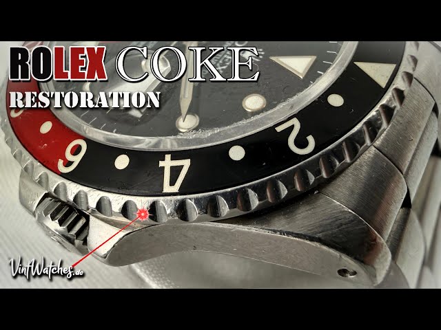 Restoration of a Rolex GMT-MASTER II Coke 16710 - Amazing Transformation - ASMR
