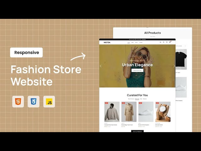 Responsive Fashion Store Website using  HTML, CSS and JavaScript | Ecommerce Website