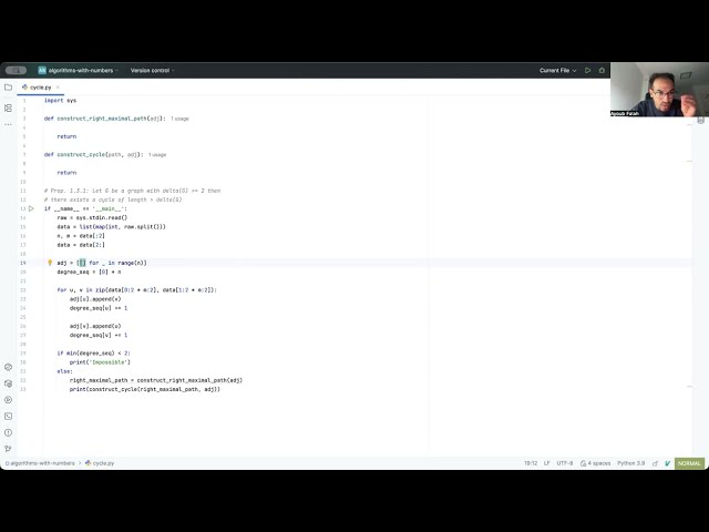 Implementing Diestel’s Proposition 1.3.1 in Python | A Linear-Time Cycle Finder Algorithm