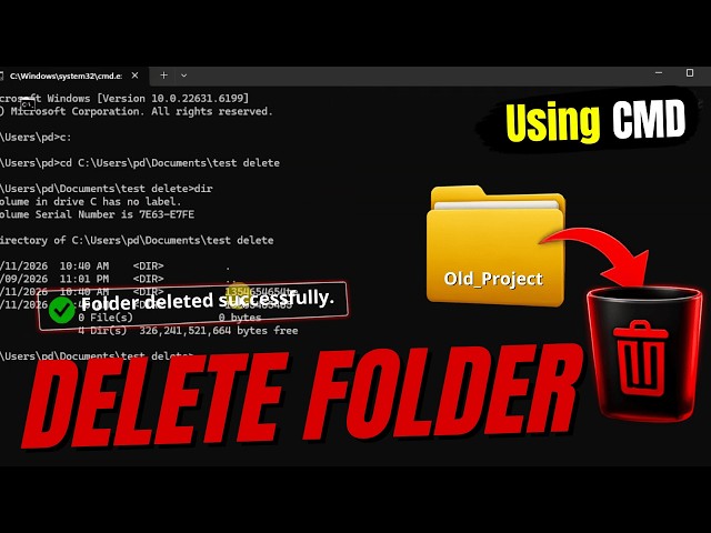 How To Delete Folder Using Command Prompt (CMD)