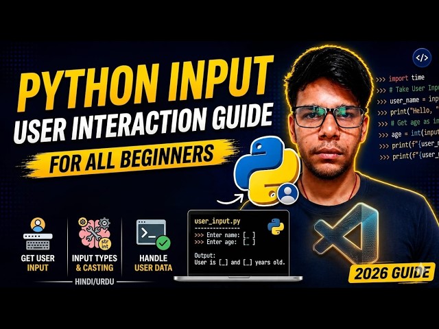 Python User Input Tutorial in Hindi | input() Function Explained for Beginners 🚀