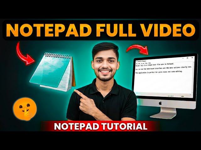 Computer Me Notepad Kaise Chalaye || Notepad Full Course in Hindi || Notepad Tutorial #notepad 