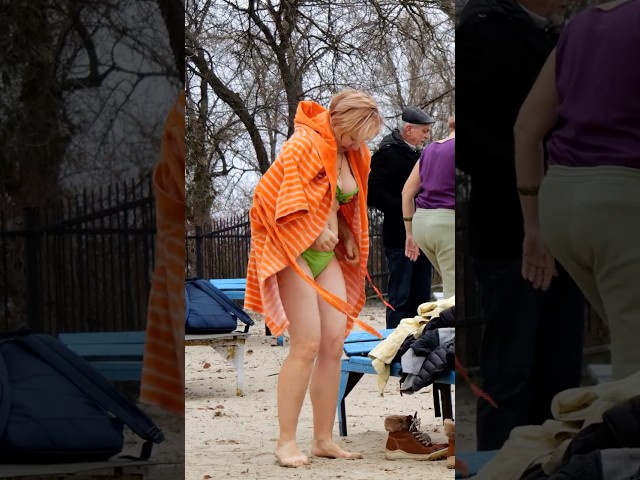 Epiphany 2025 Ice Bath Challenge COLD swimming #171 #shorts #bathing